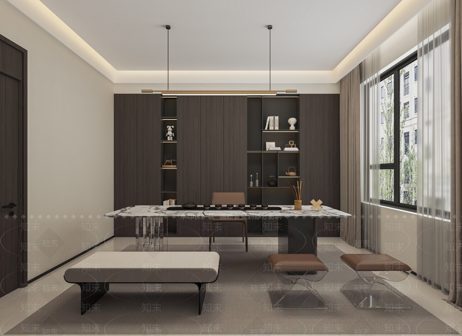 现代意式茶室3D模型下载【ID:1204429086】