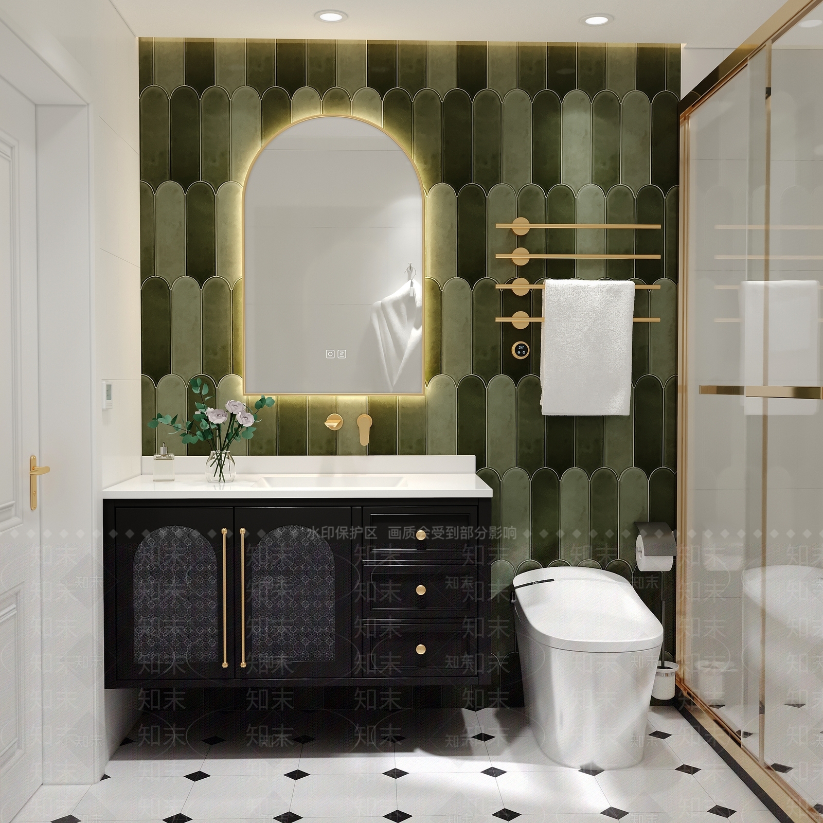 浴室柜3D模型下载【ID:1204430732】