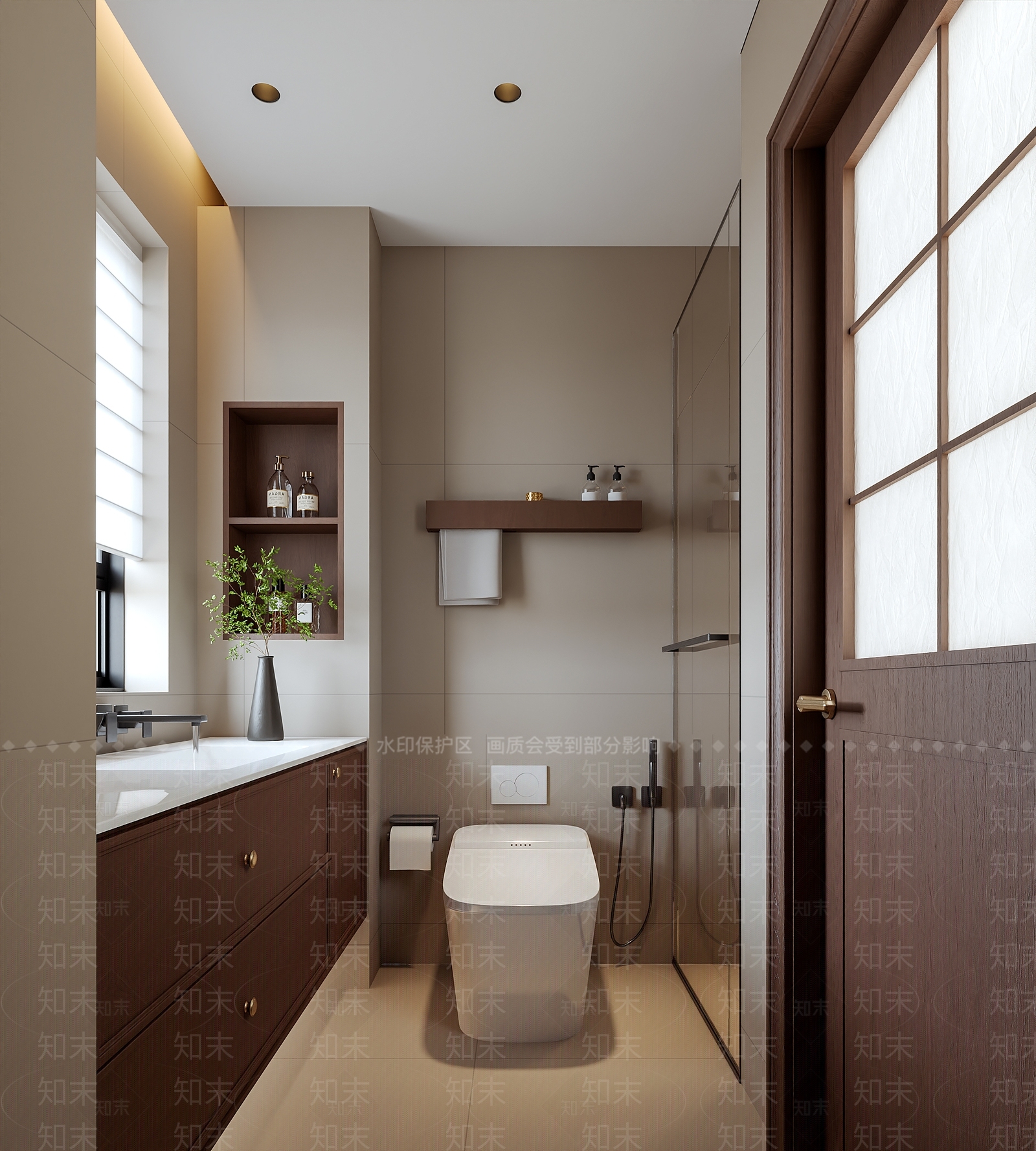 现代复古卫生间3D模型下载【ID:1204434666】