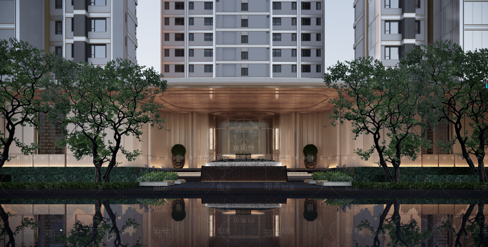 现代小区景观SU模型下载【ID:1204437995】