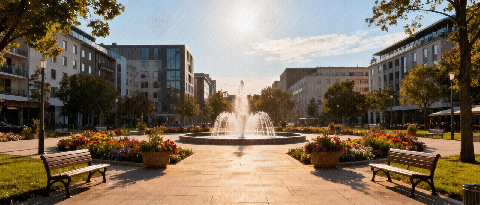 现代小区外景贴图下载【ID:1204447576】