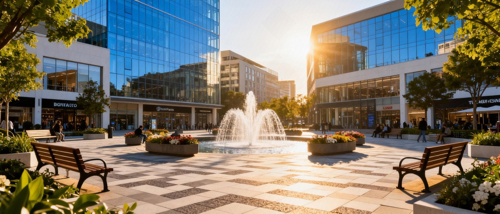 现代街道外景贴图下载【ID:1204447528】