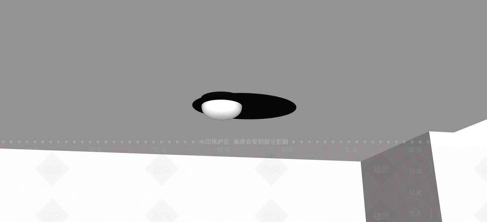 极简意式吸顶灯SU模型下载【ID:1204444617】