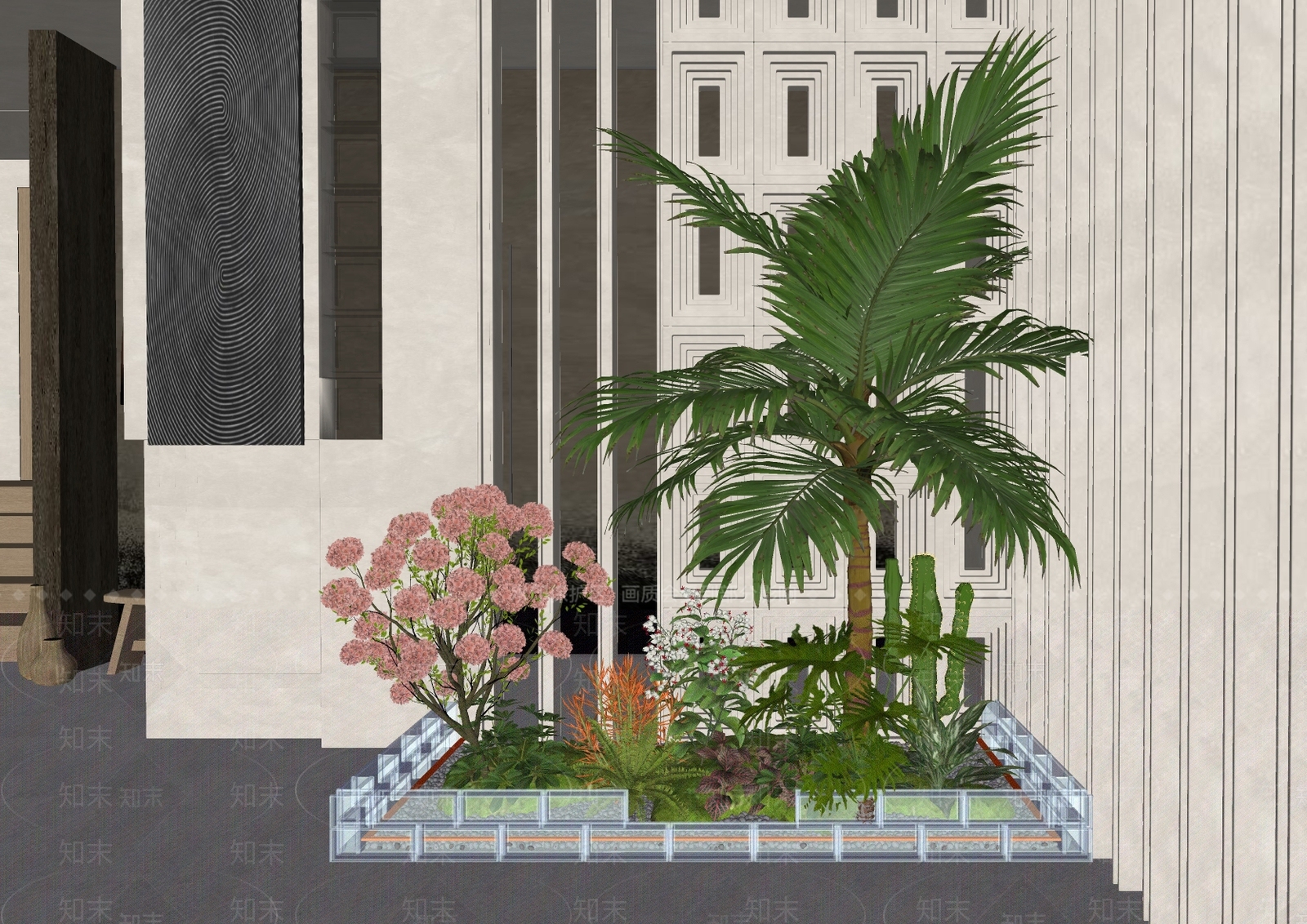 植物组合SU模型下载【ID:1204444837】