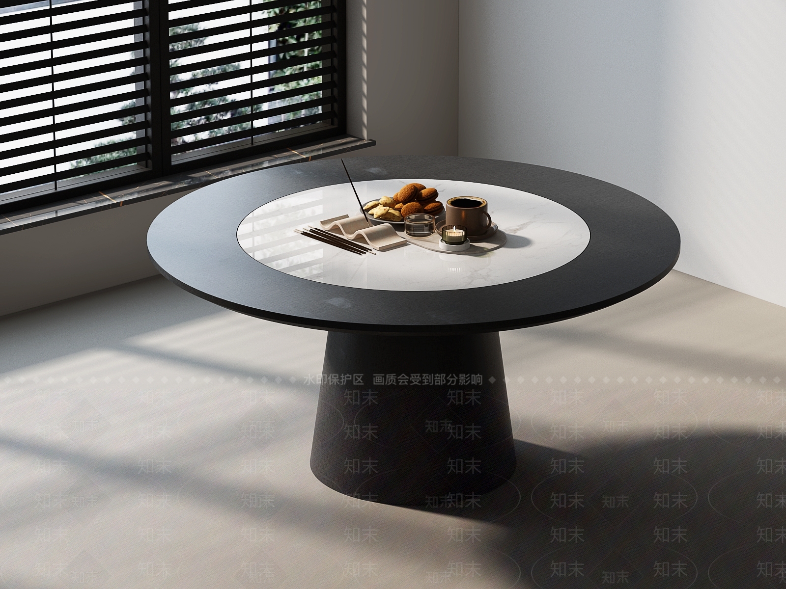 现代意式餐桌3D模型下载【ID:1204445639】