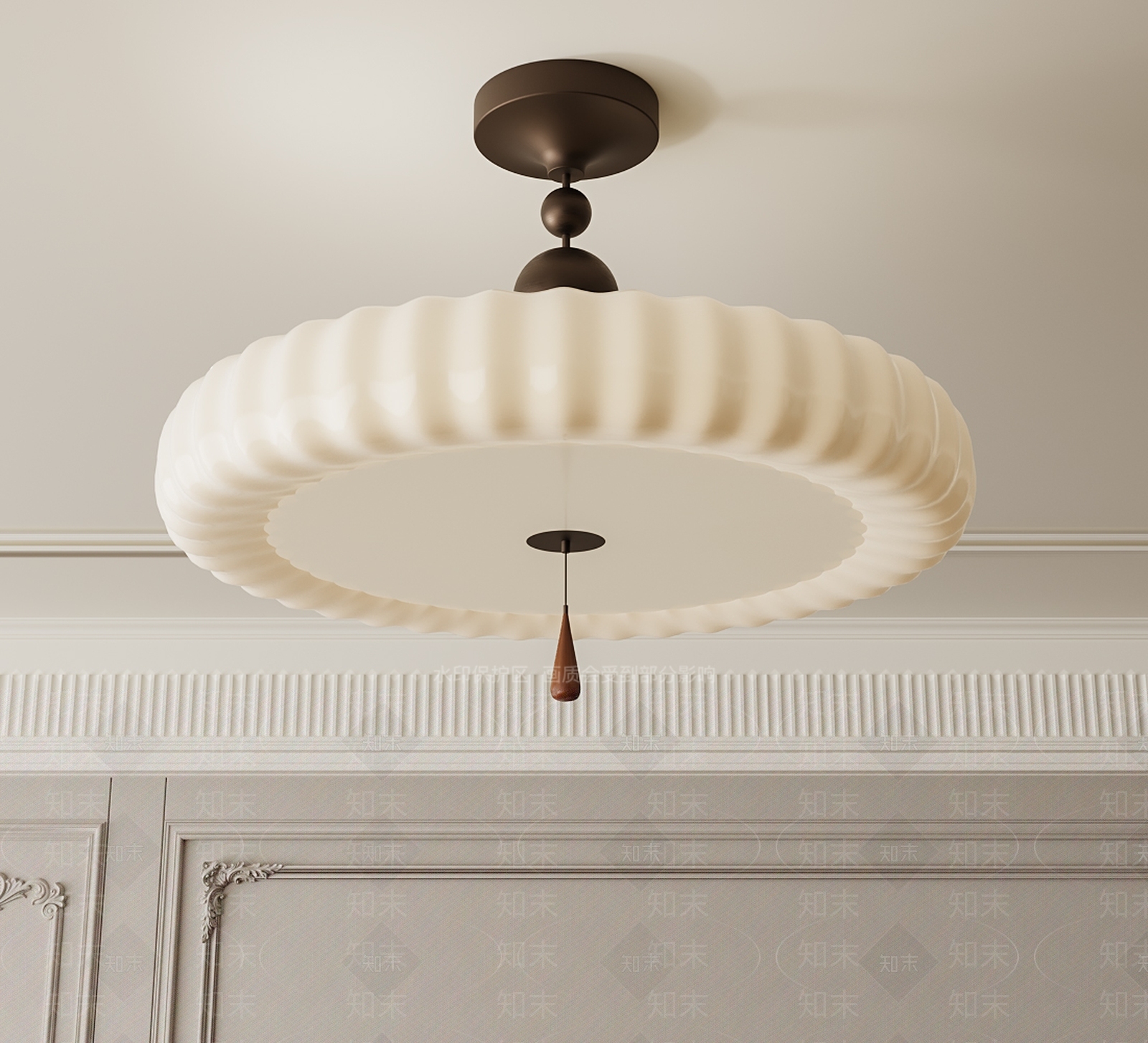 法式中古吸顶灯3D模型下载【ID:1204447044】