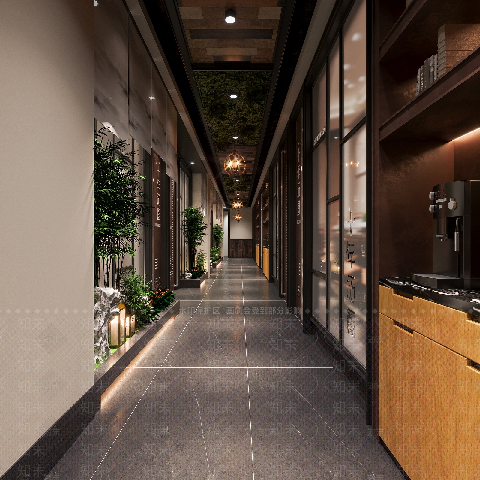 新中式中式走廊3D模型下载【ID:1204447604】