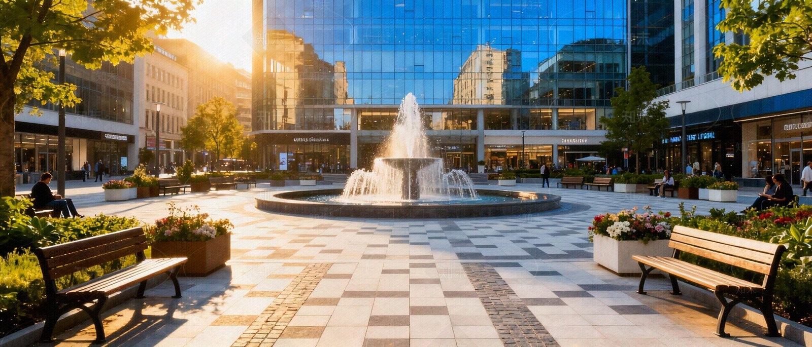 现代小区外景贴图下载【ID:1204447913】