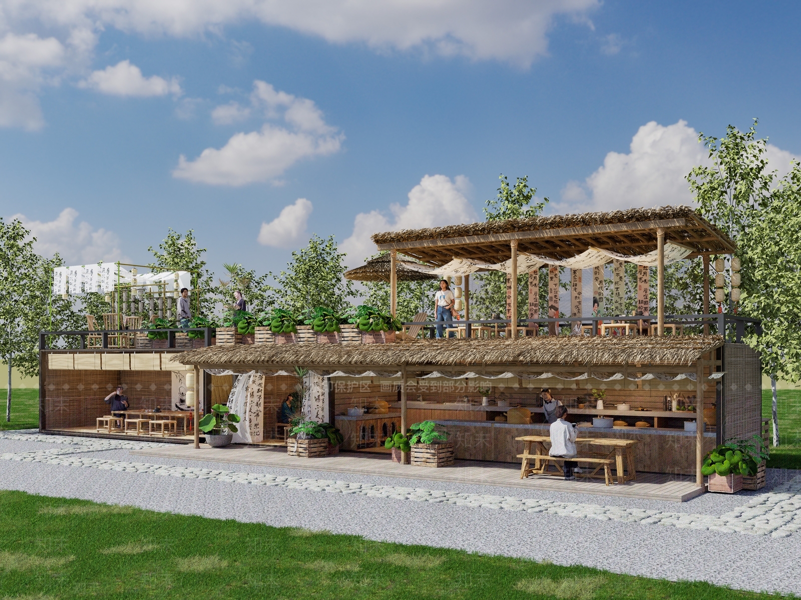 新中式中式其他景观小建筑SU模型下载【ID:1204448277】