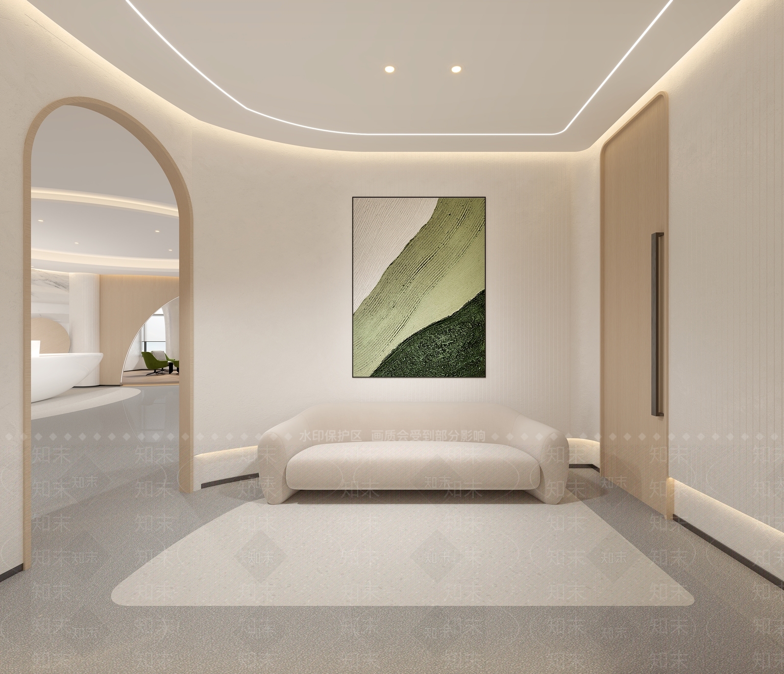 现代原木美容院3D模型下载【ID:1204448479】