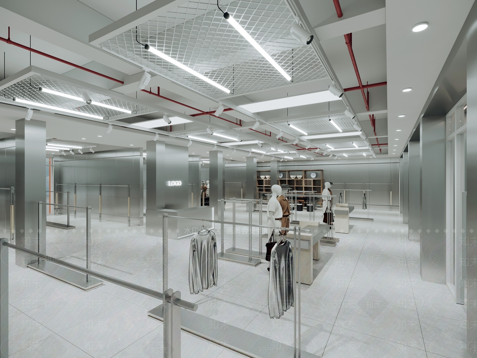 现代服装店3D模型下载【ID:1204449761】