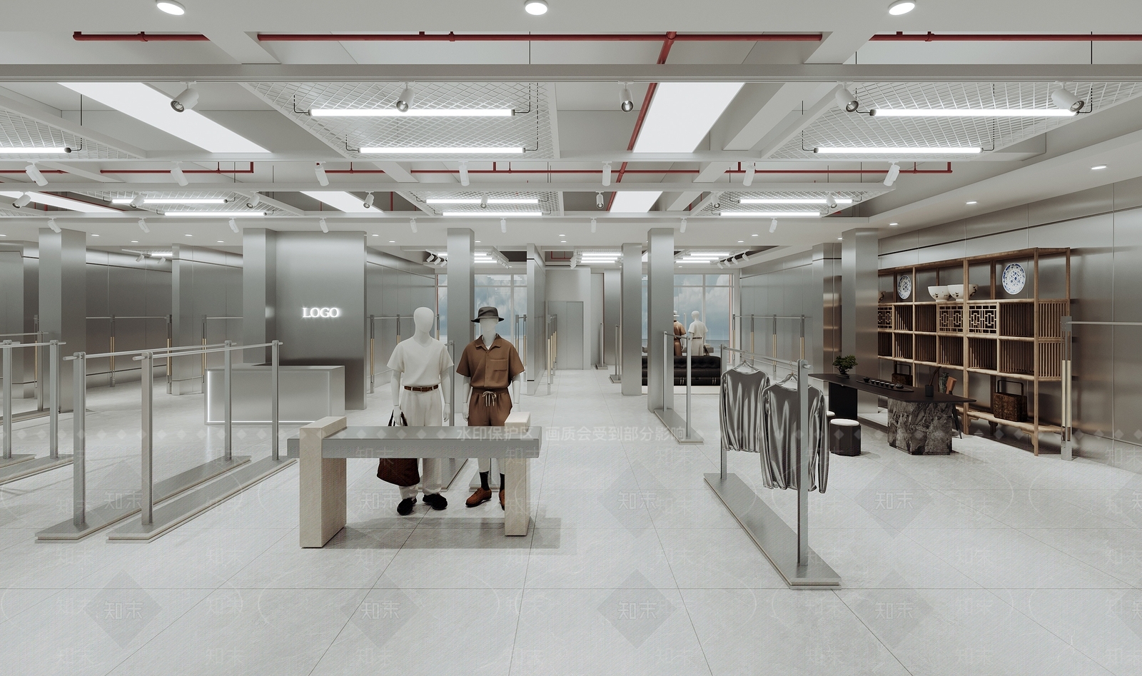 现代服装店3D模型下载【ID:1204449761】