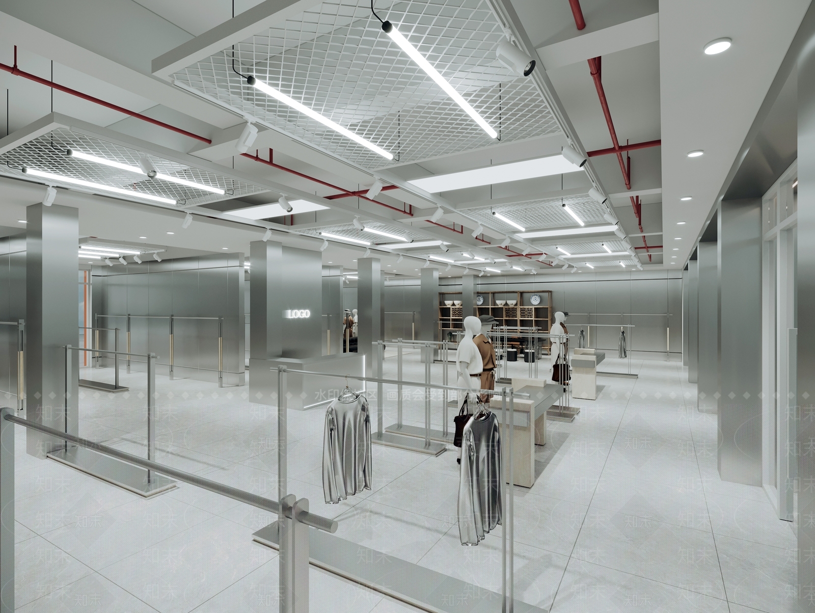 现代服装店SU模型下载【ID:1204449705】