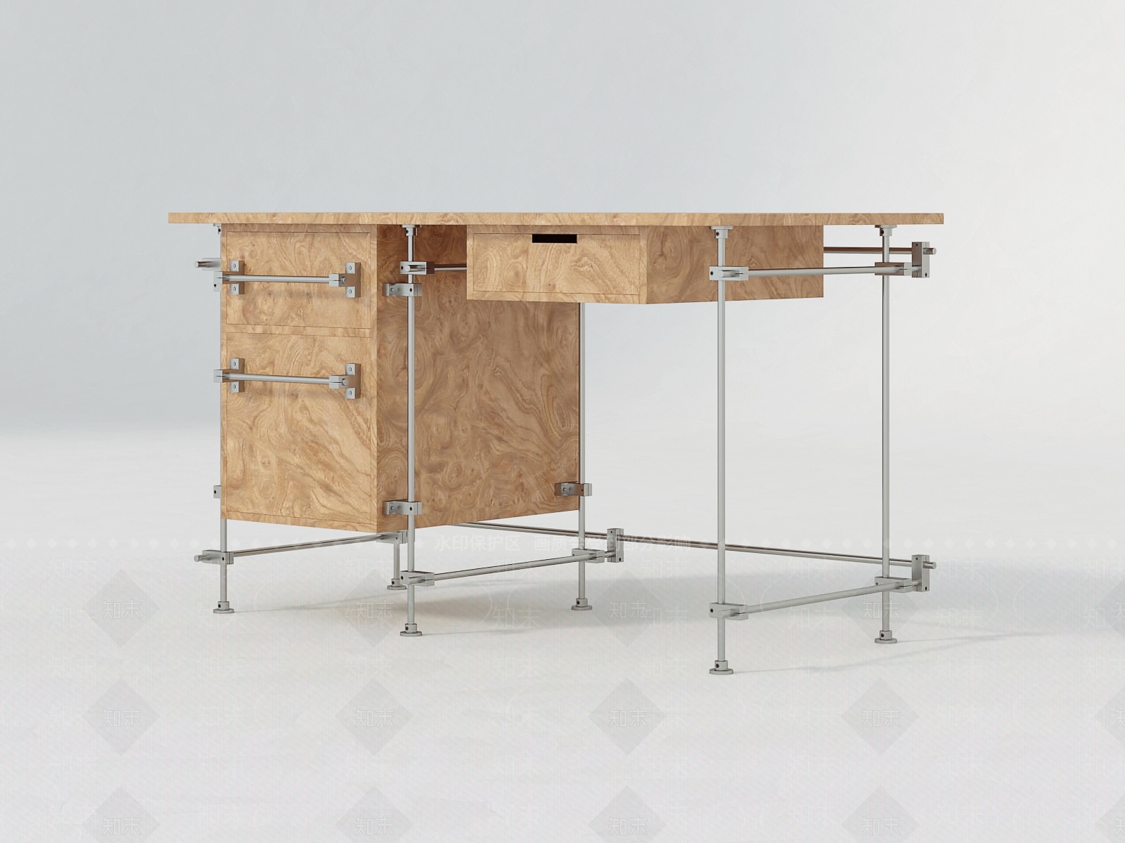 侘寂办公桌3D模型下载【ID:1204462026】