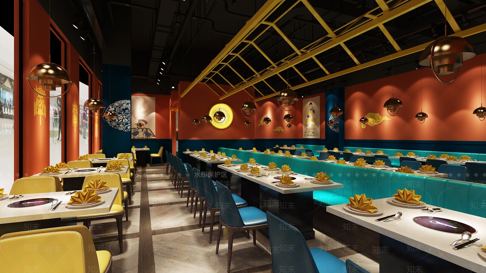 现代工业火锅店3D模型下载【ID:1204463119】