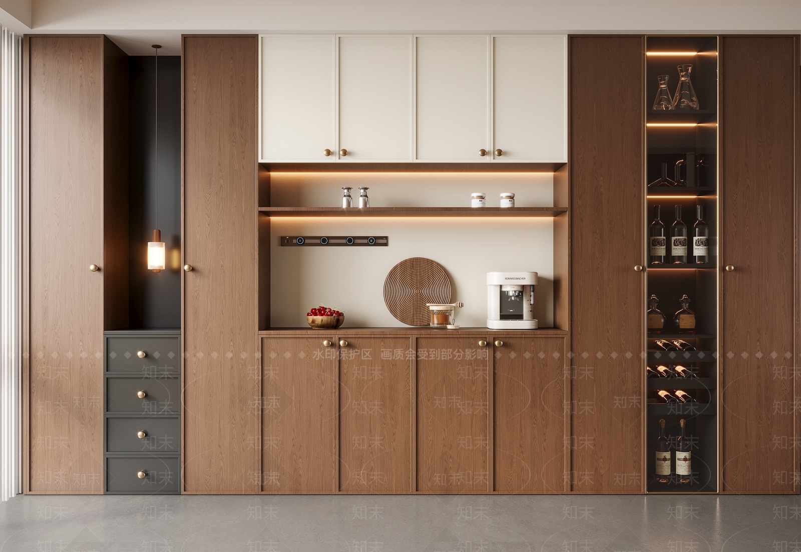 中古酒柜3D模型下载【ID:1204463690】