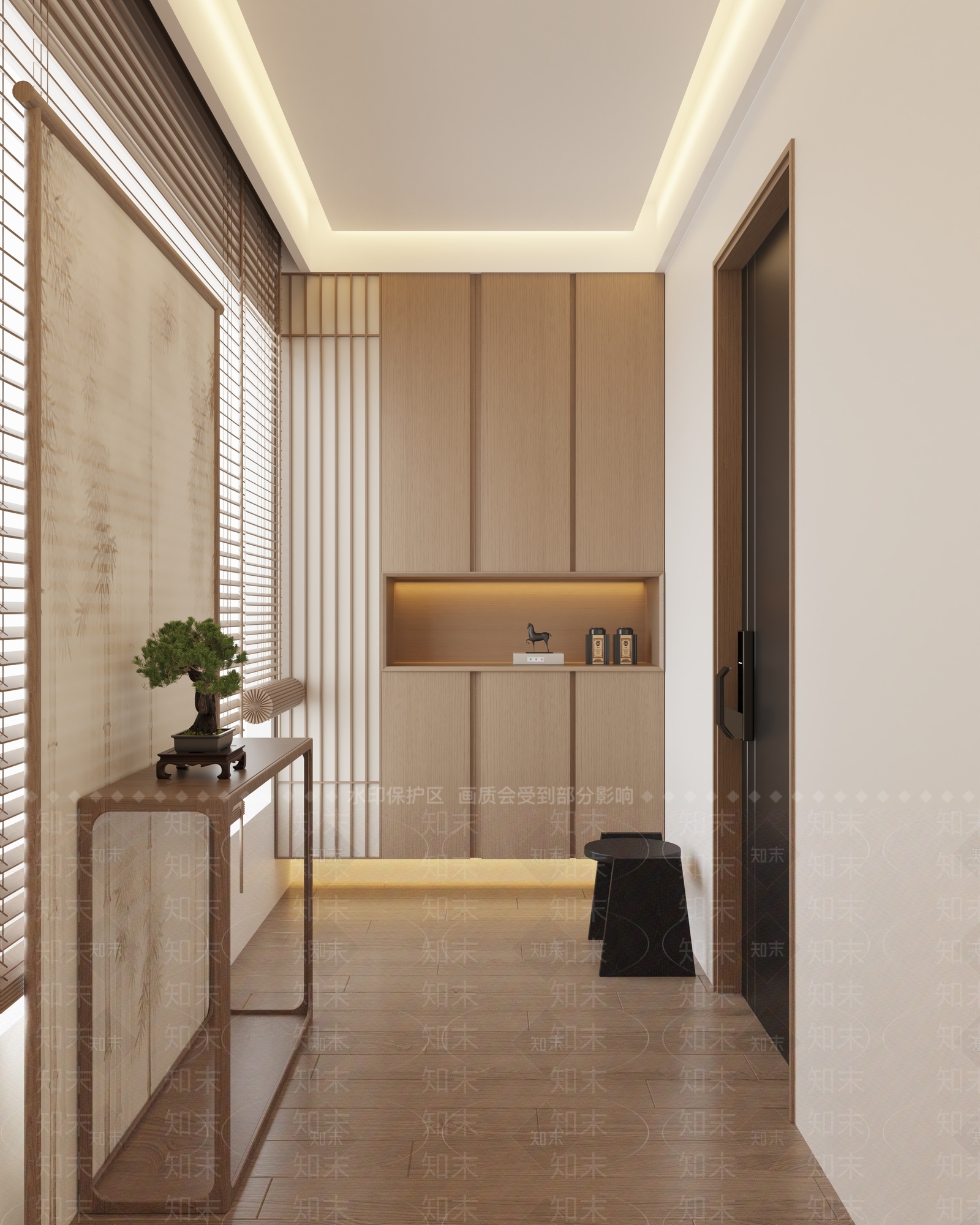 新中式禅意鞋柜3D模型下载【ID:1204463983】