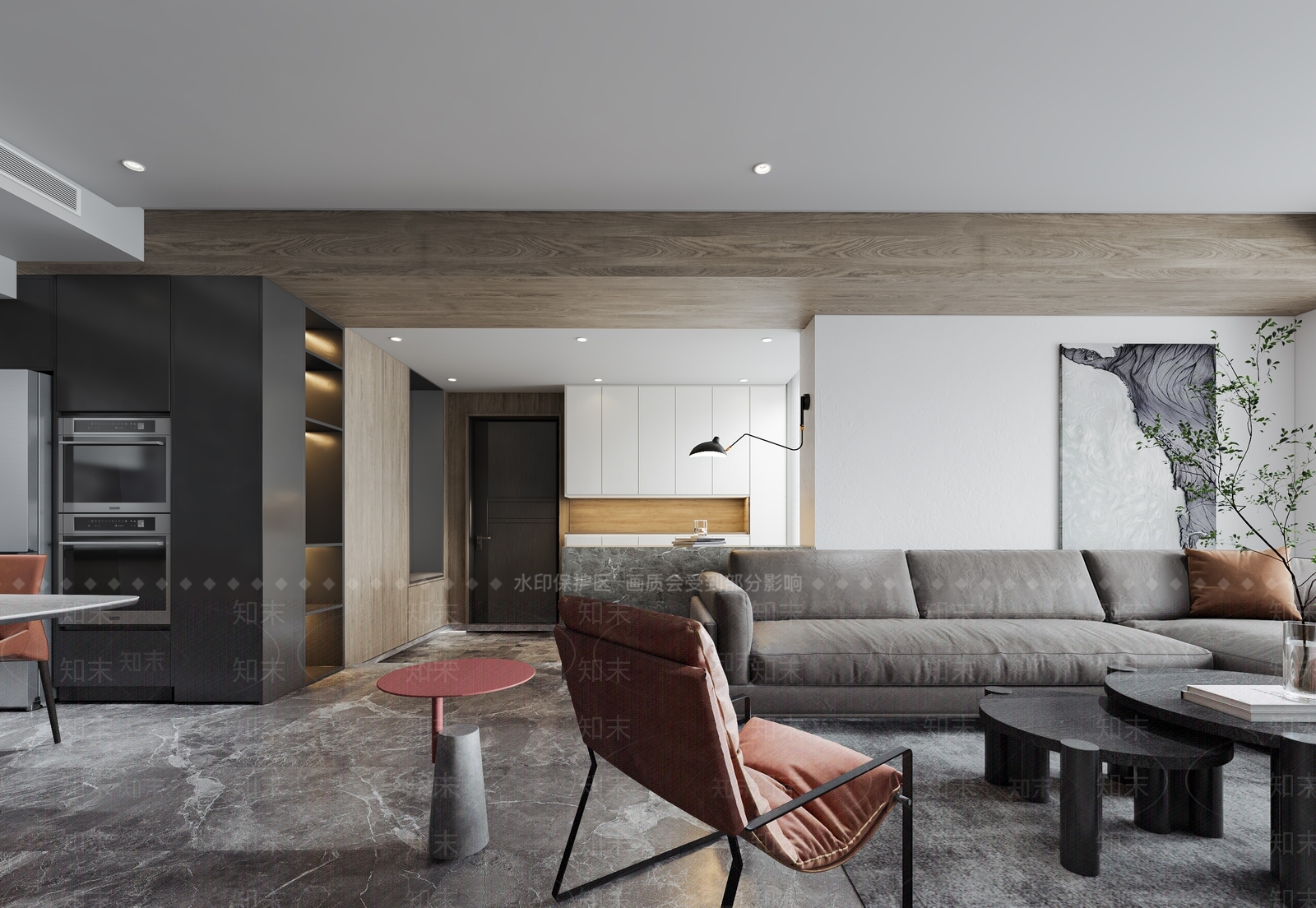 现代客餐厅3D模型下载【ID:1204465258】