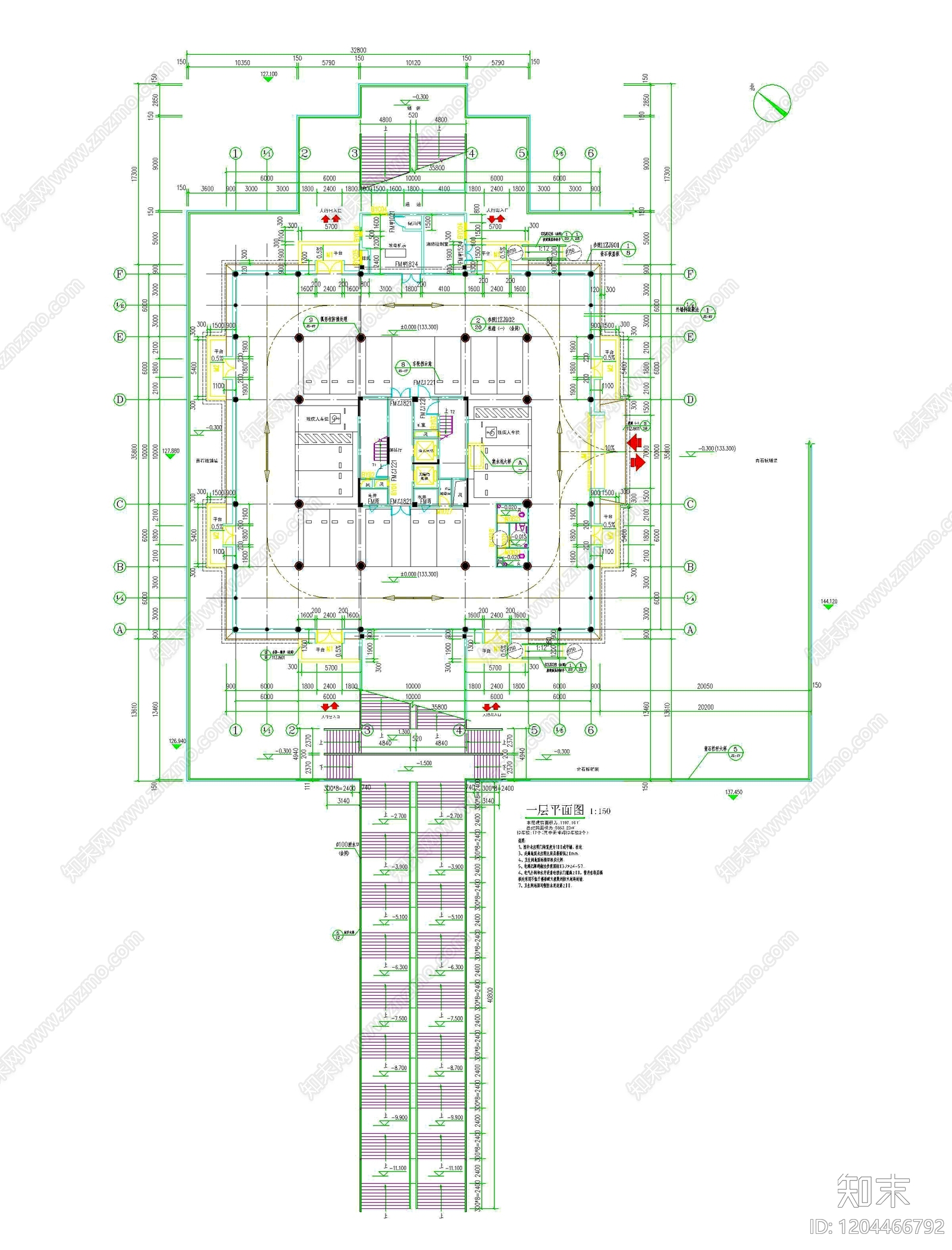 寺庙cad施工图下载【ID:1204466792】