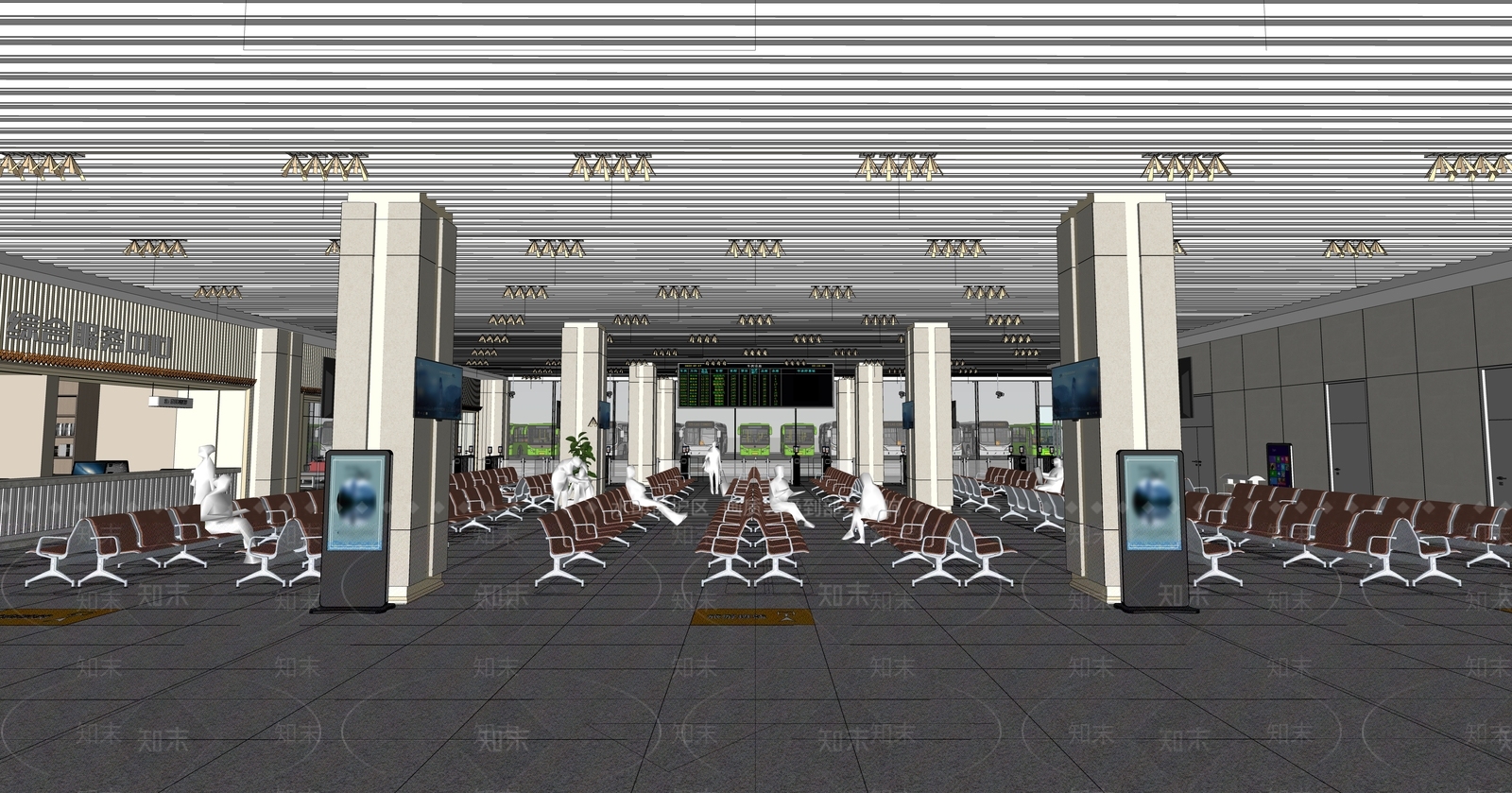 现代中式其他公共空间SU模型下载【ID:1204467671】