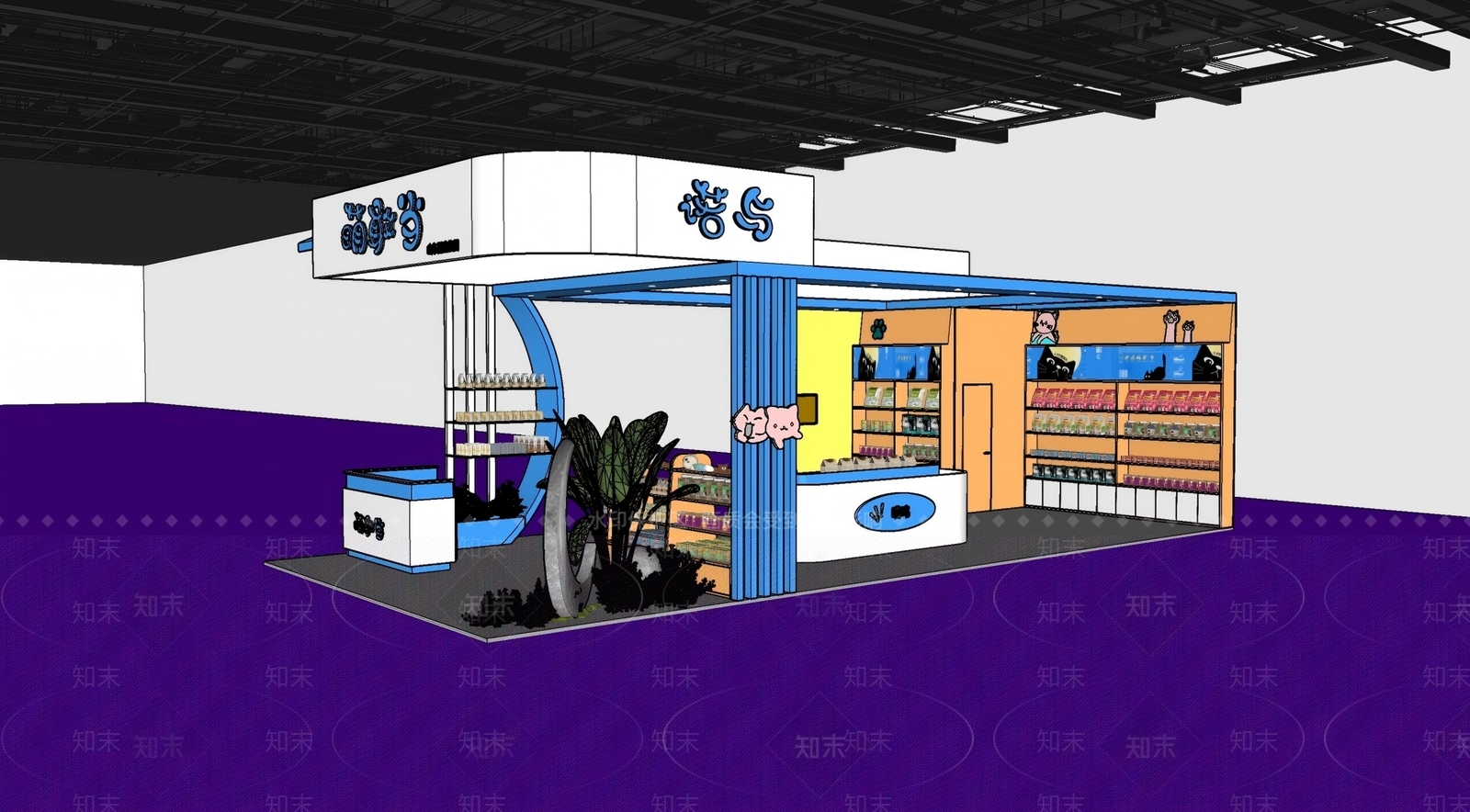 现代简约宠物店SU模型下载【ID:1204468651】
