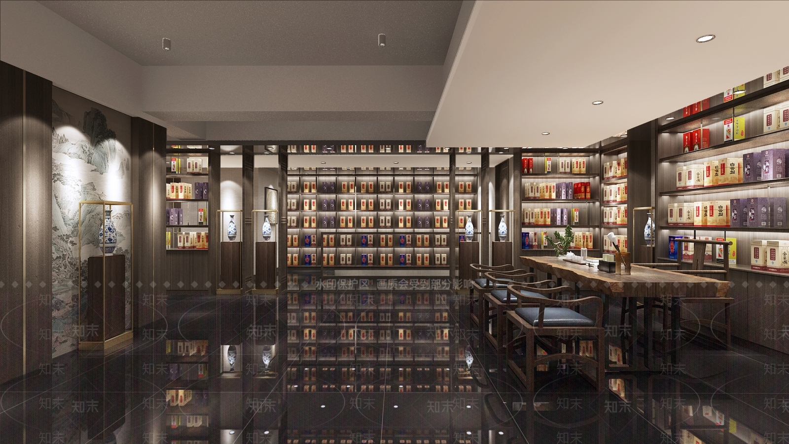 新中式中式烟酒店3D模型下载【ID:1204469244】