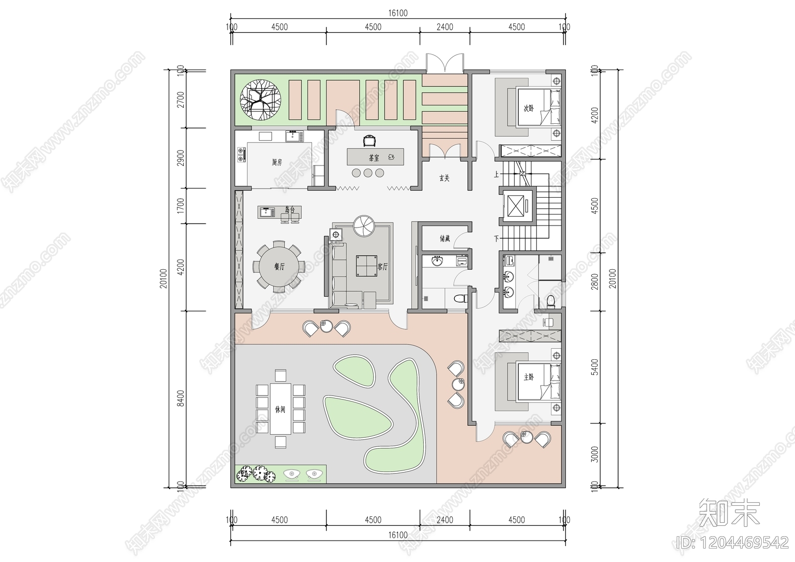 新中式现代别墅建筑施工图下载【ID:1204469542】