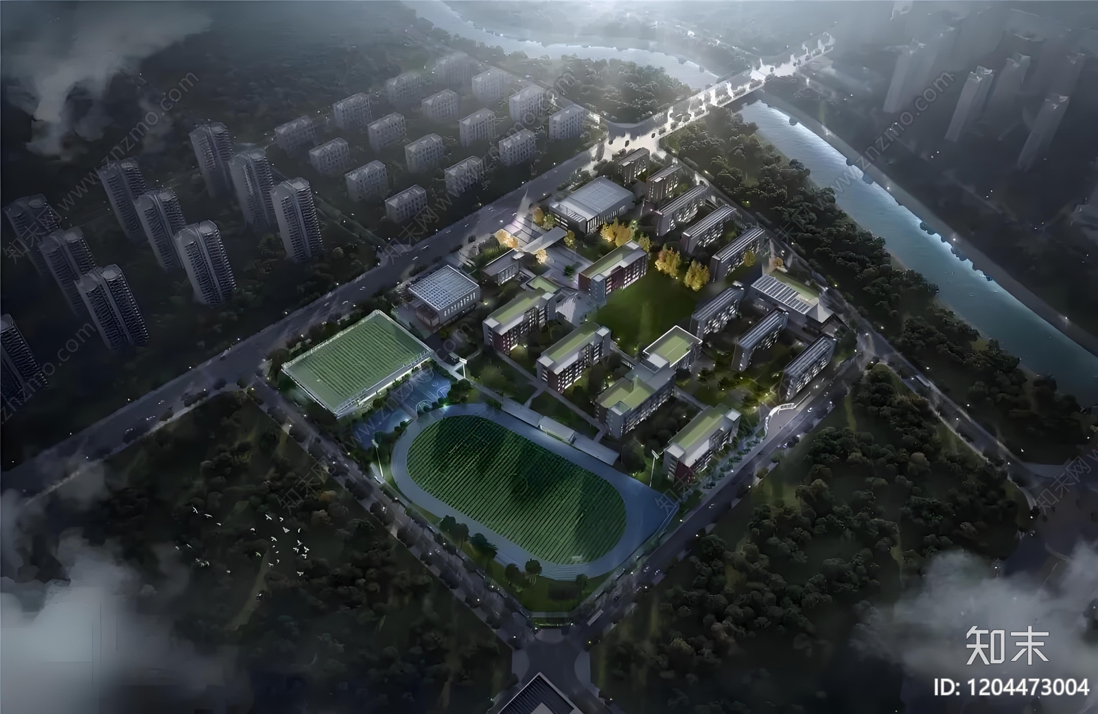 现代学校建筑cad施工图下载【ID:1204473004】