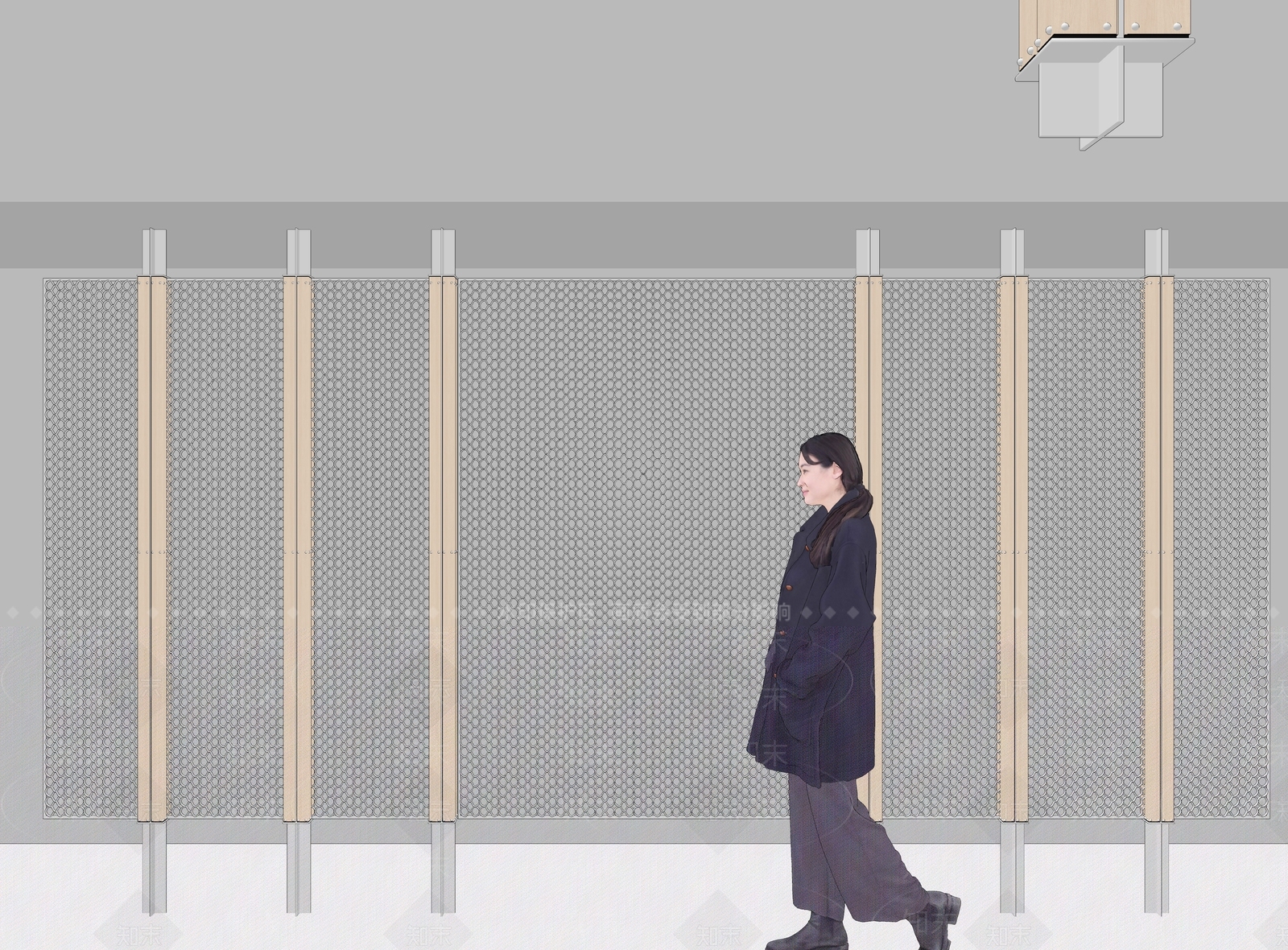 现代工业屏风SU模型下载【ID:1204473504】