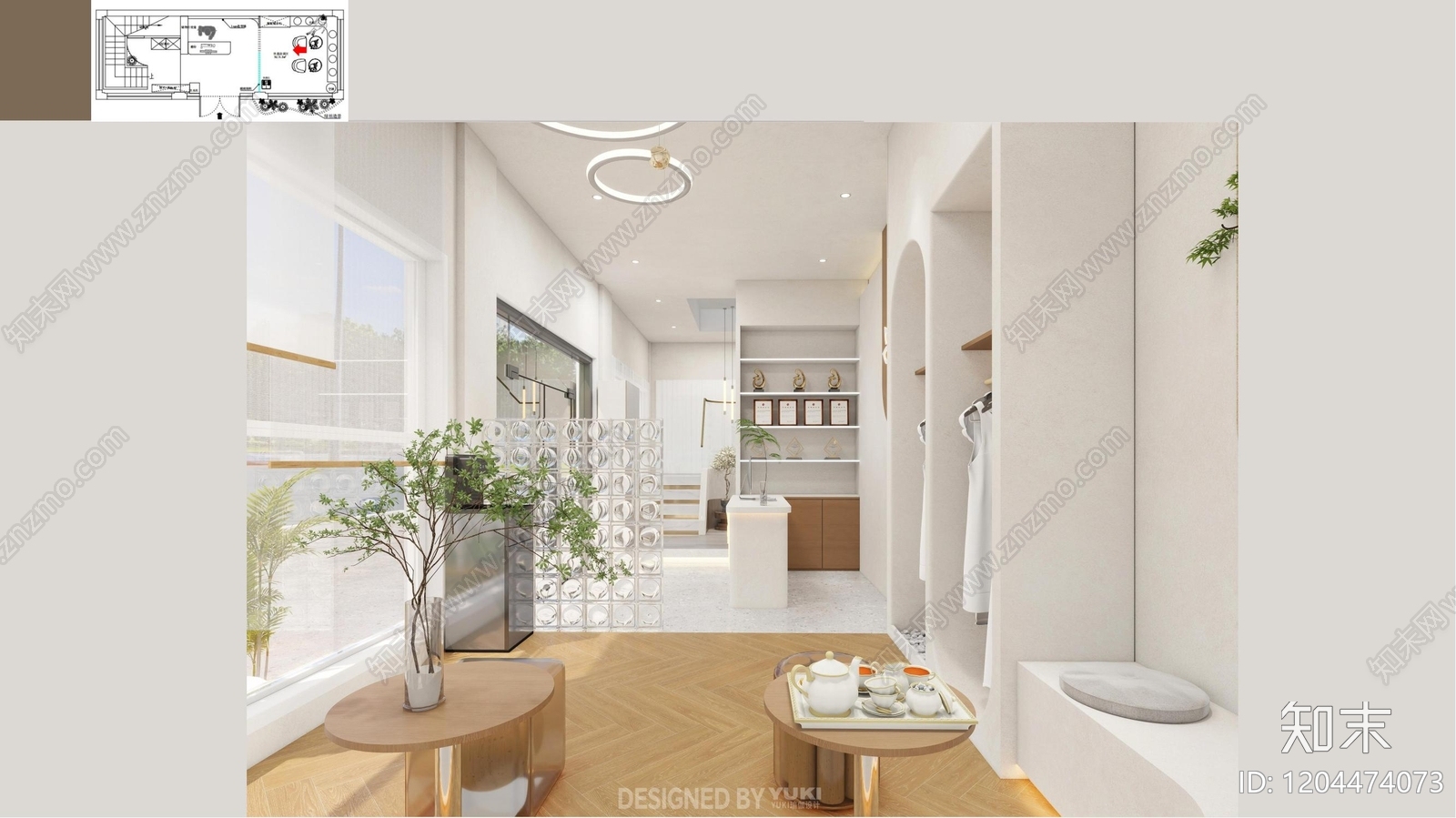 现代瑜伽馆cad施工图下载【ID:1204474073】