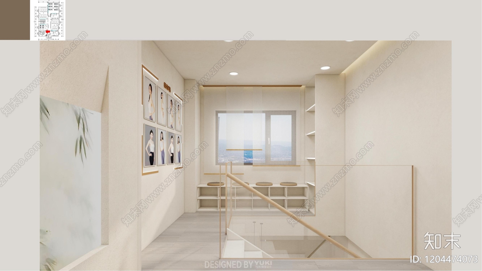 现代瑜伽馆cad施工图下载【ID:1204474073】