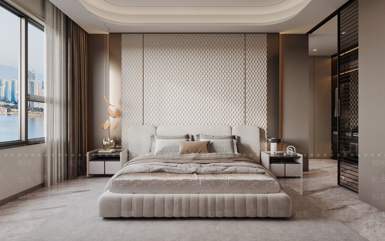 现代意式家居卧室3D模型下载【ID:1204474111】