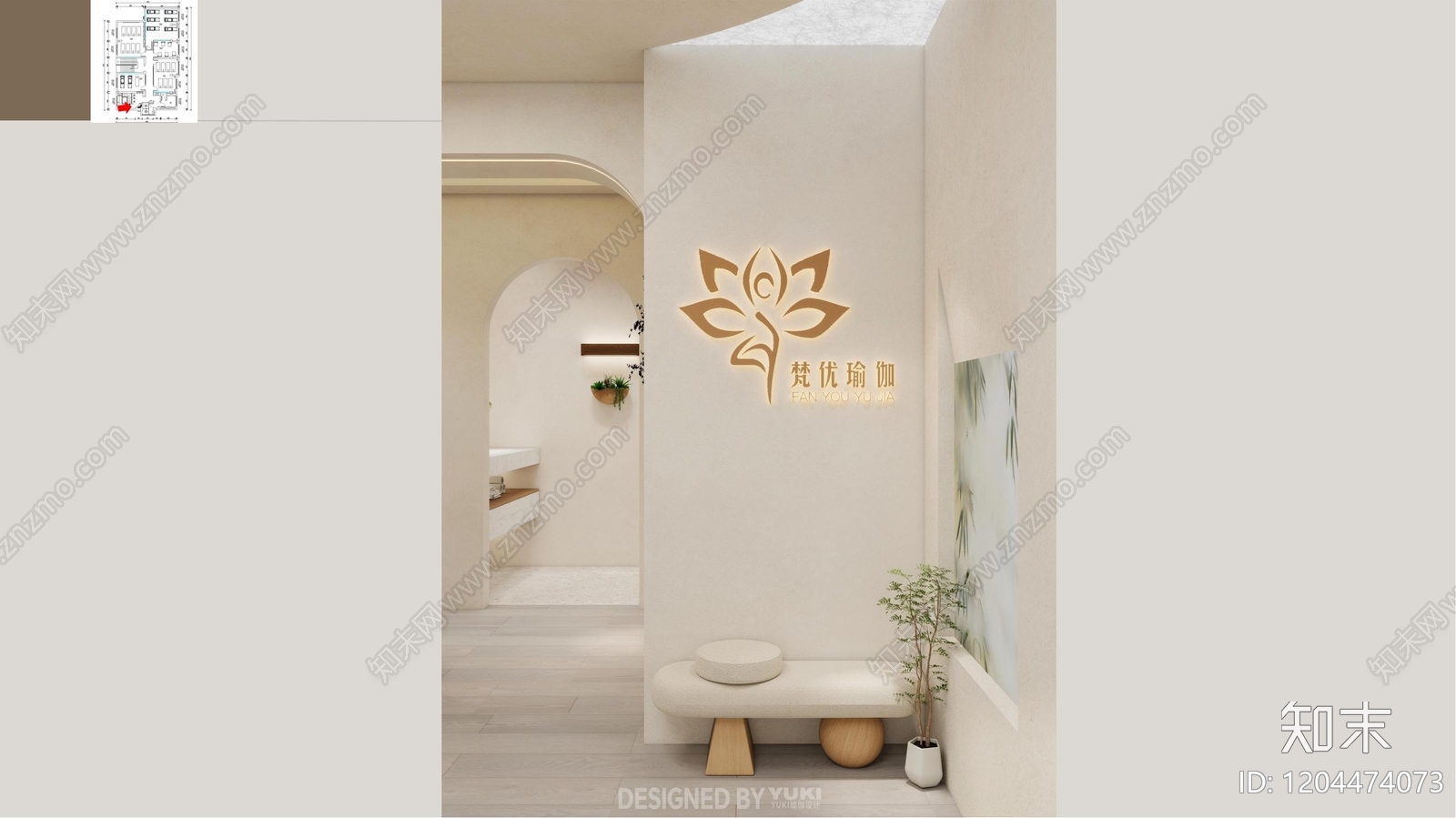 现代瑜伽馆cad施工图下载【ID:1204474073】
