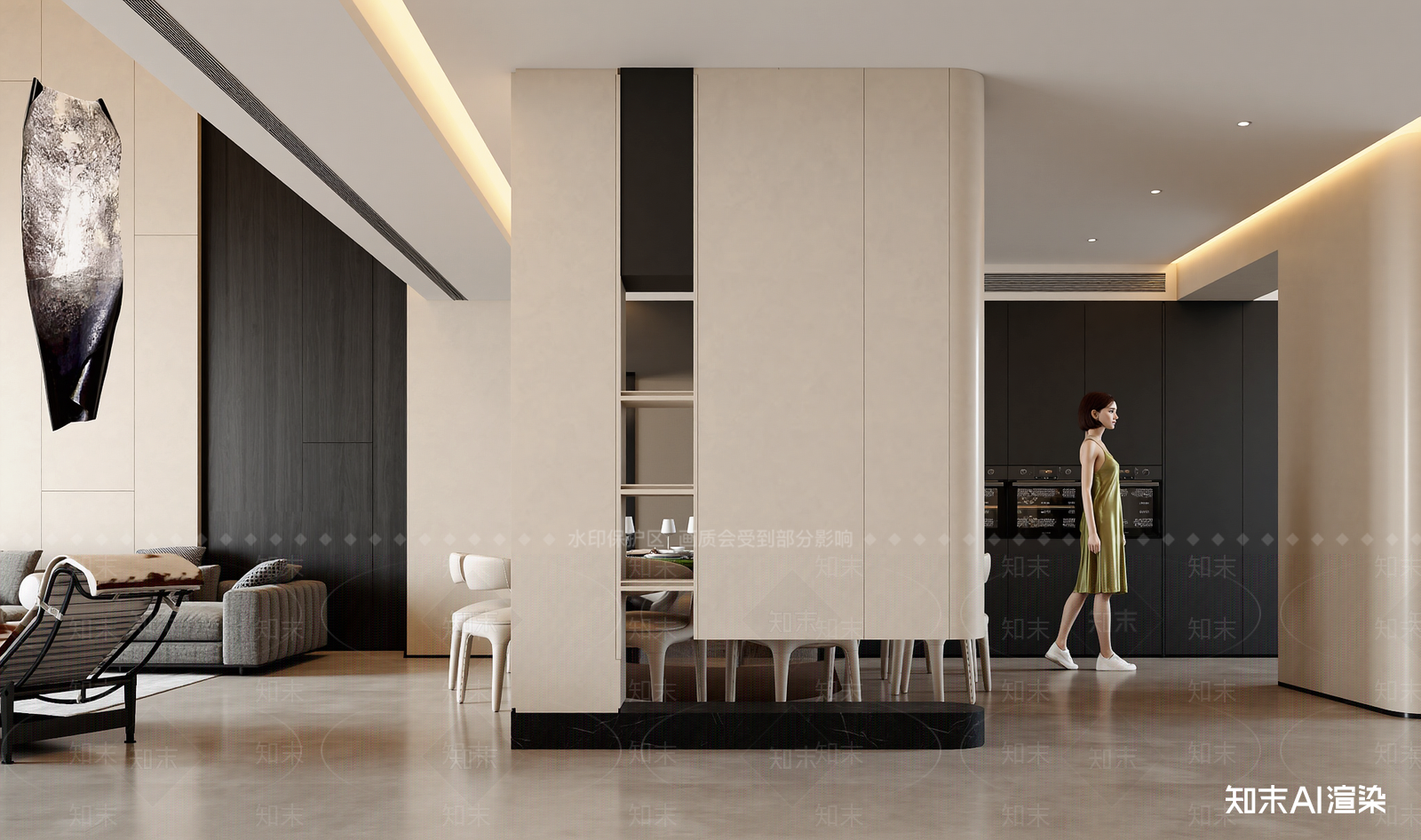 现代客餐厅3D模型下载【ID:1214679906】