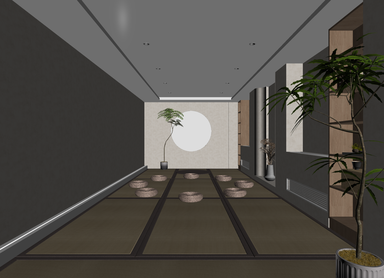 现代瑜伽室3D模型下载【ID:1214447145】