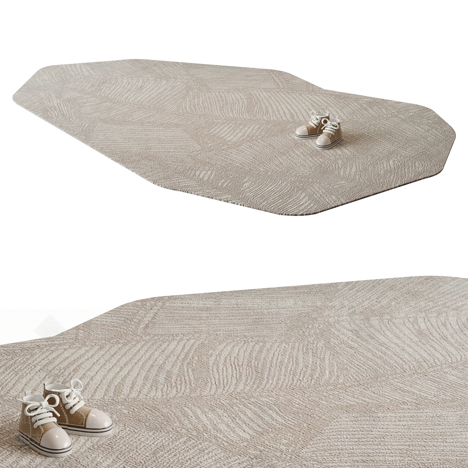 现代简约异形地毯SU模型下载【ID:1204486914】