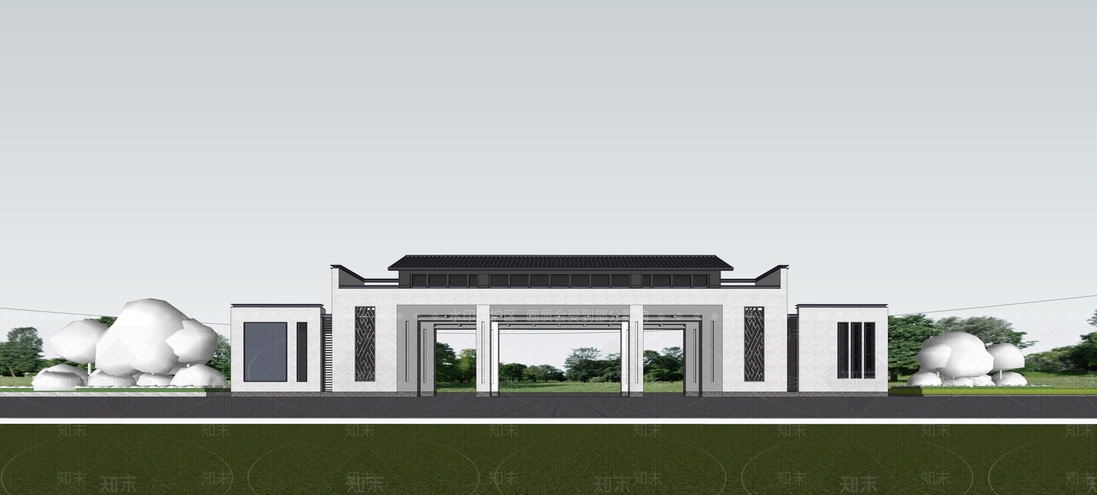 现代简约小公建SU模型下载【ID:1204490008】