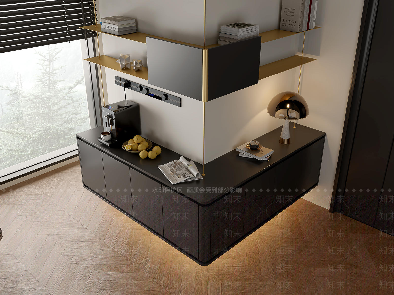 现代复古玄关柜3D模型下载【ID:1204492685】