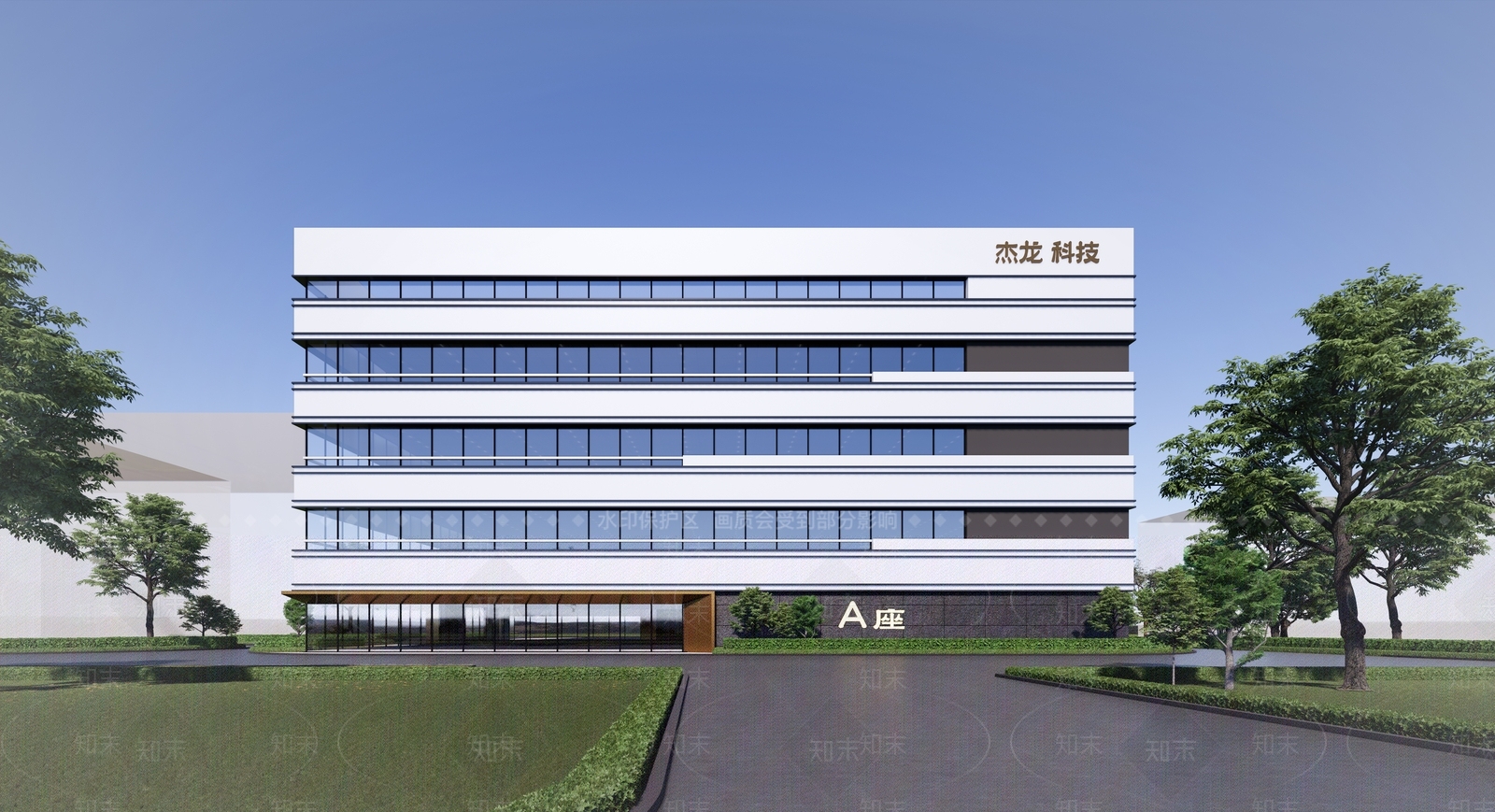 现代简约产业园办公楼SU模型下载【ID:1204496953】