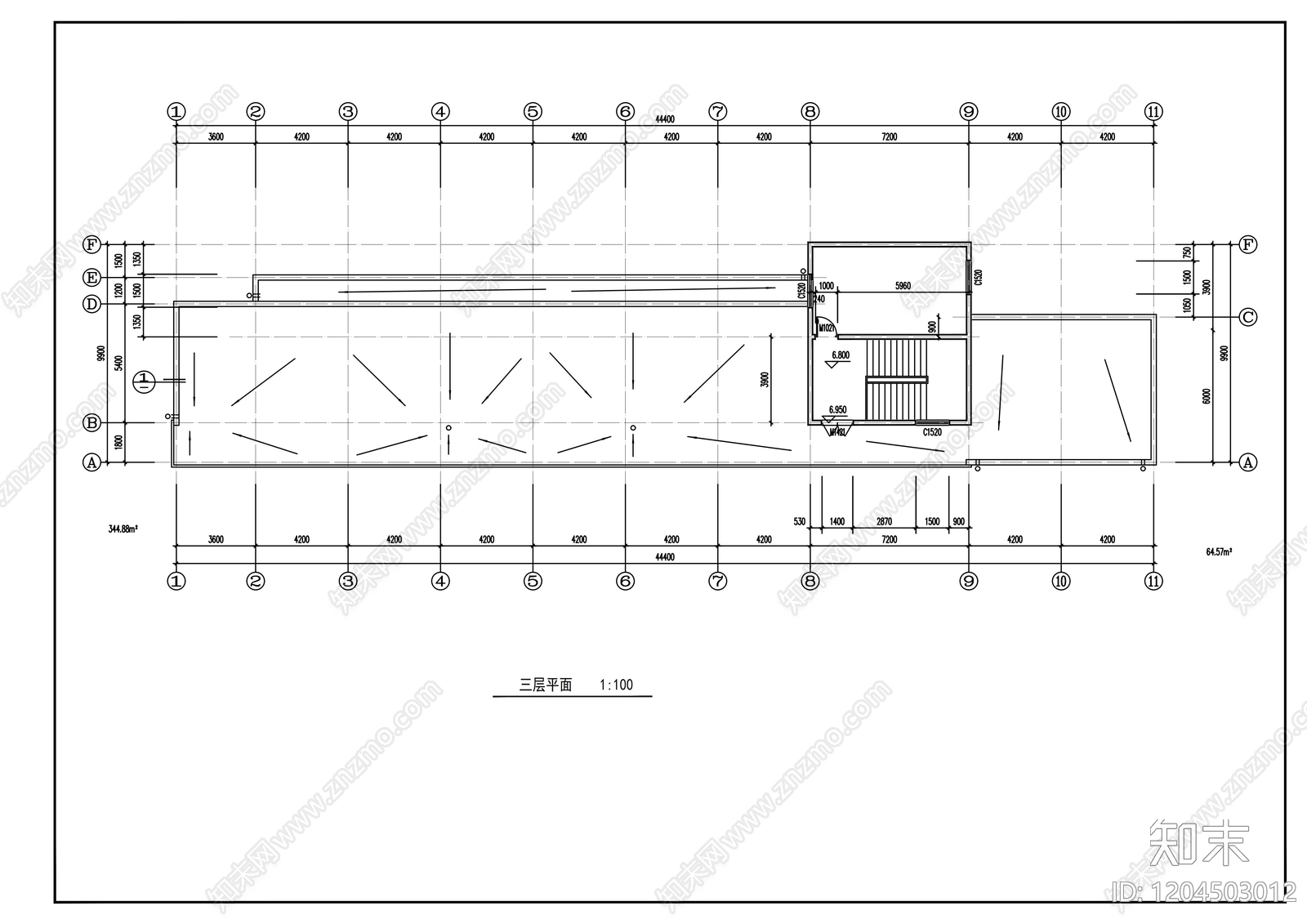 现代学校建筑cad施工图下载【ID:1204503012】