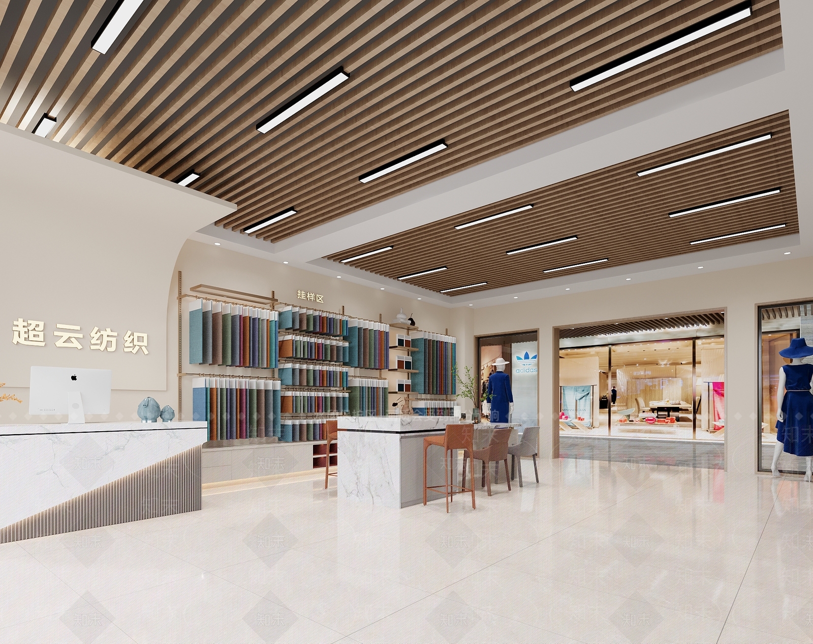现代简约服装店3D模型下载【ID:1204503702】