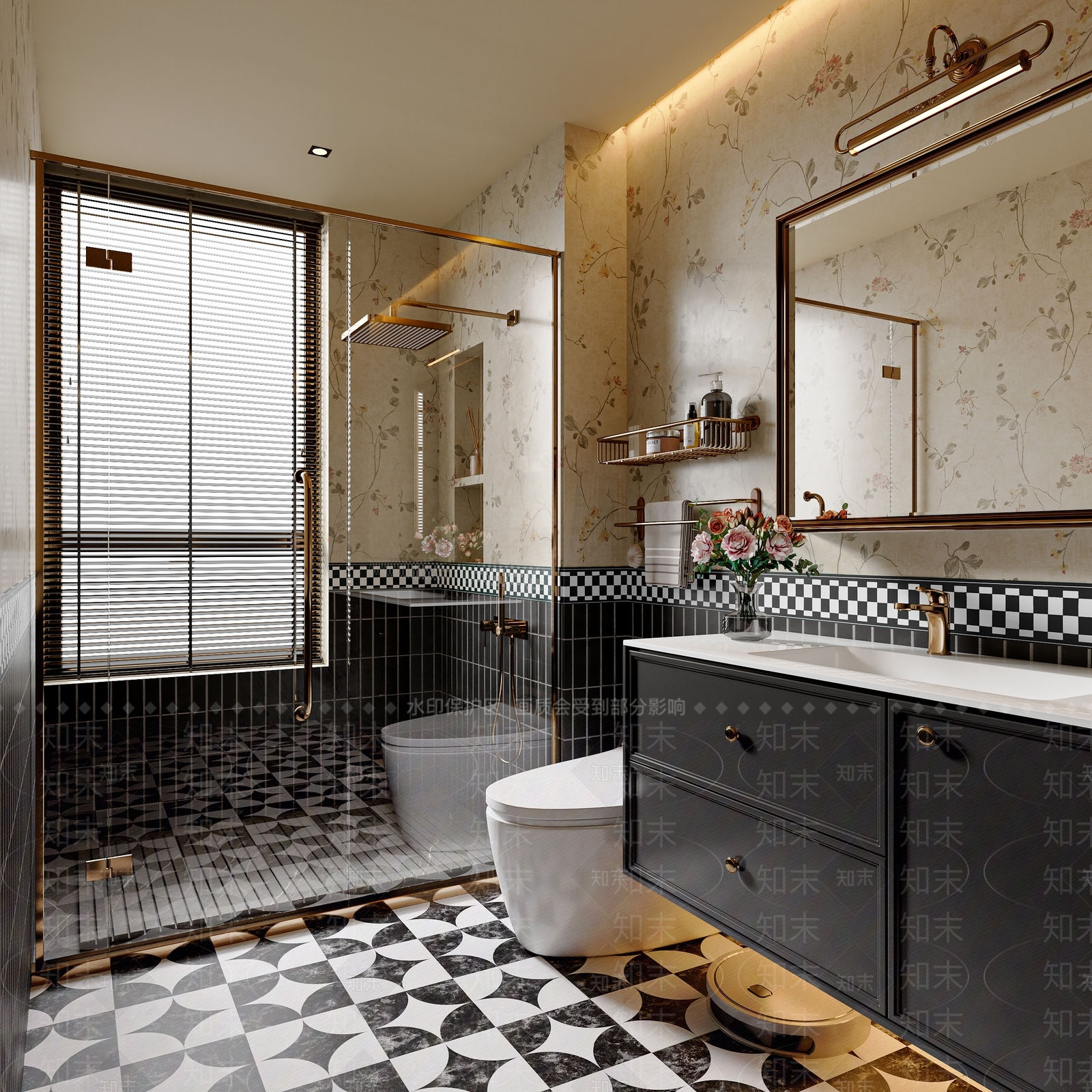 法式复古卫生间3D模型下载【ID:1204504103】