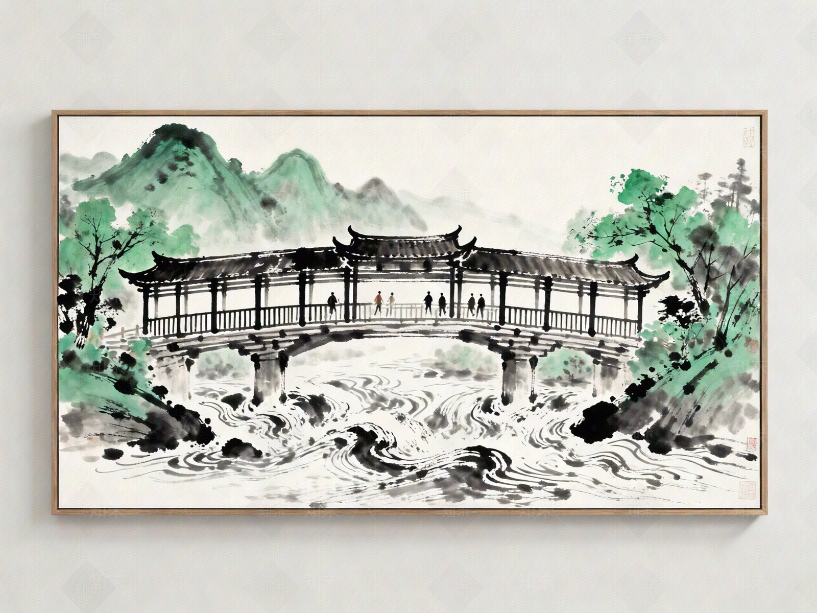 新中式中式水墨画贴图下载【ID:1204505091】