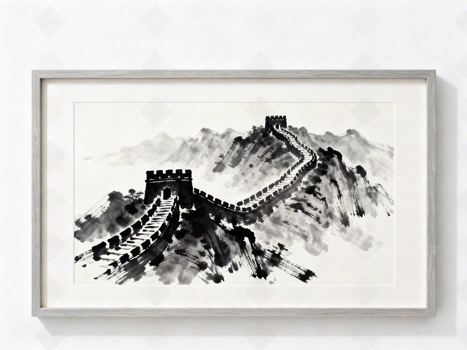 新中式中式水墨画贴图下载【ID:1204506446】