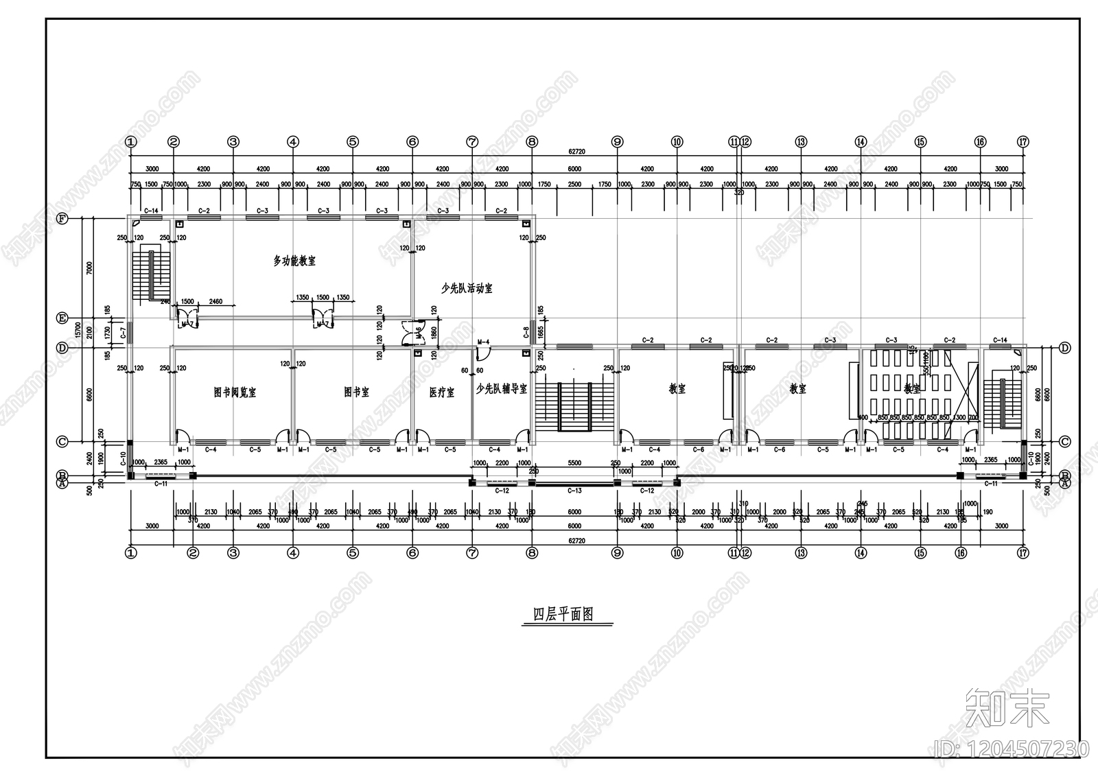 现代学校建筑cad施工图下载【ID:1204507230】