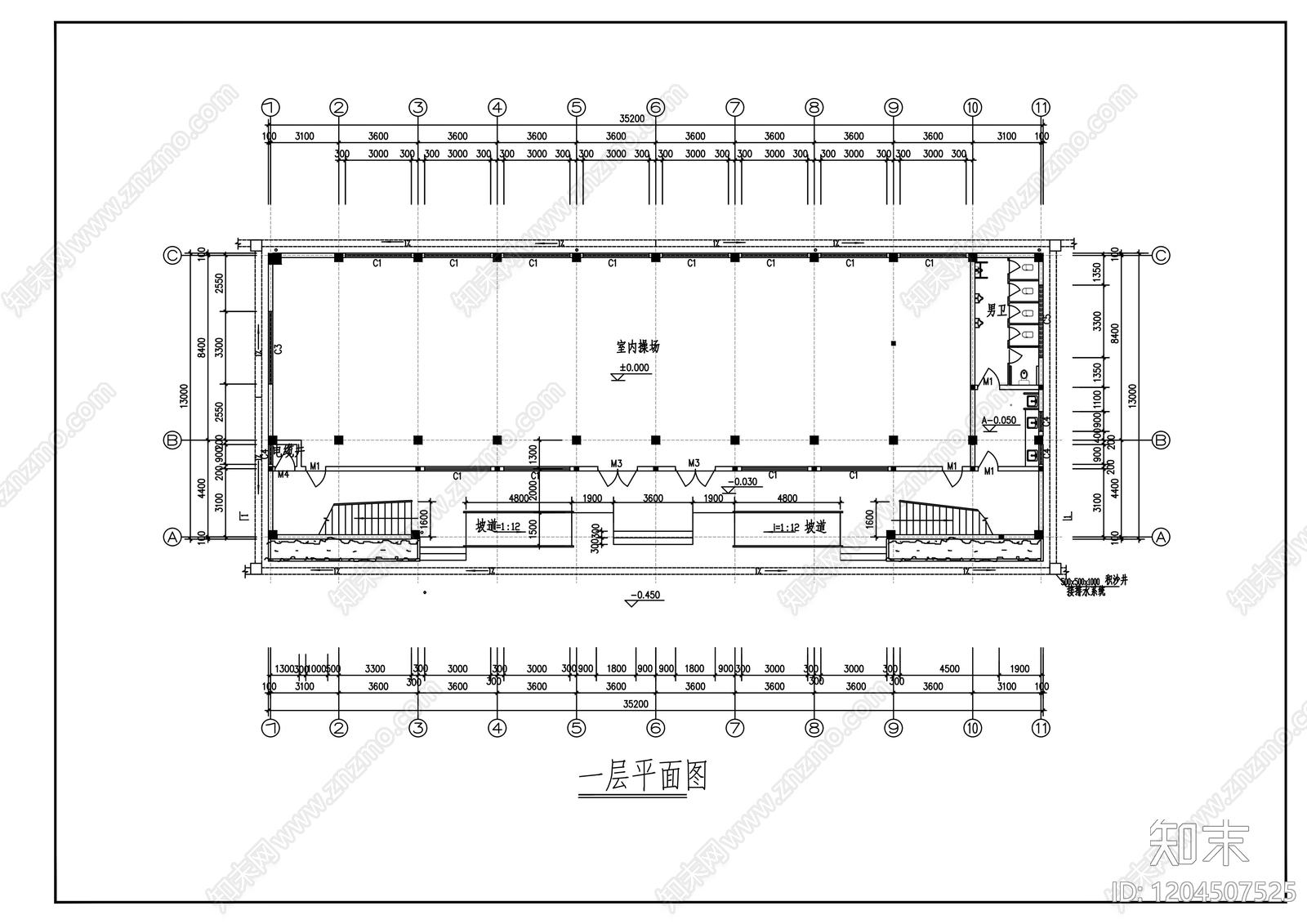 现代学校建筑cad施工图下载【ID:1204507525】