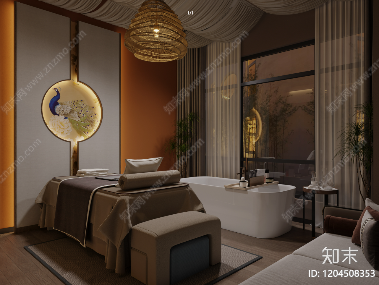 现代足浴店cad施工图下载【ID:1204508353】