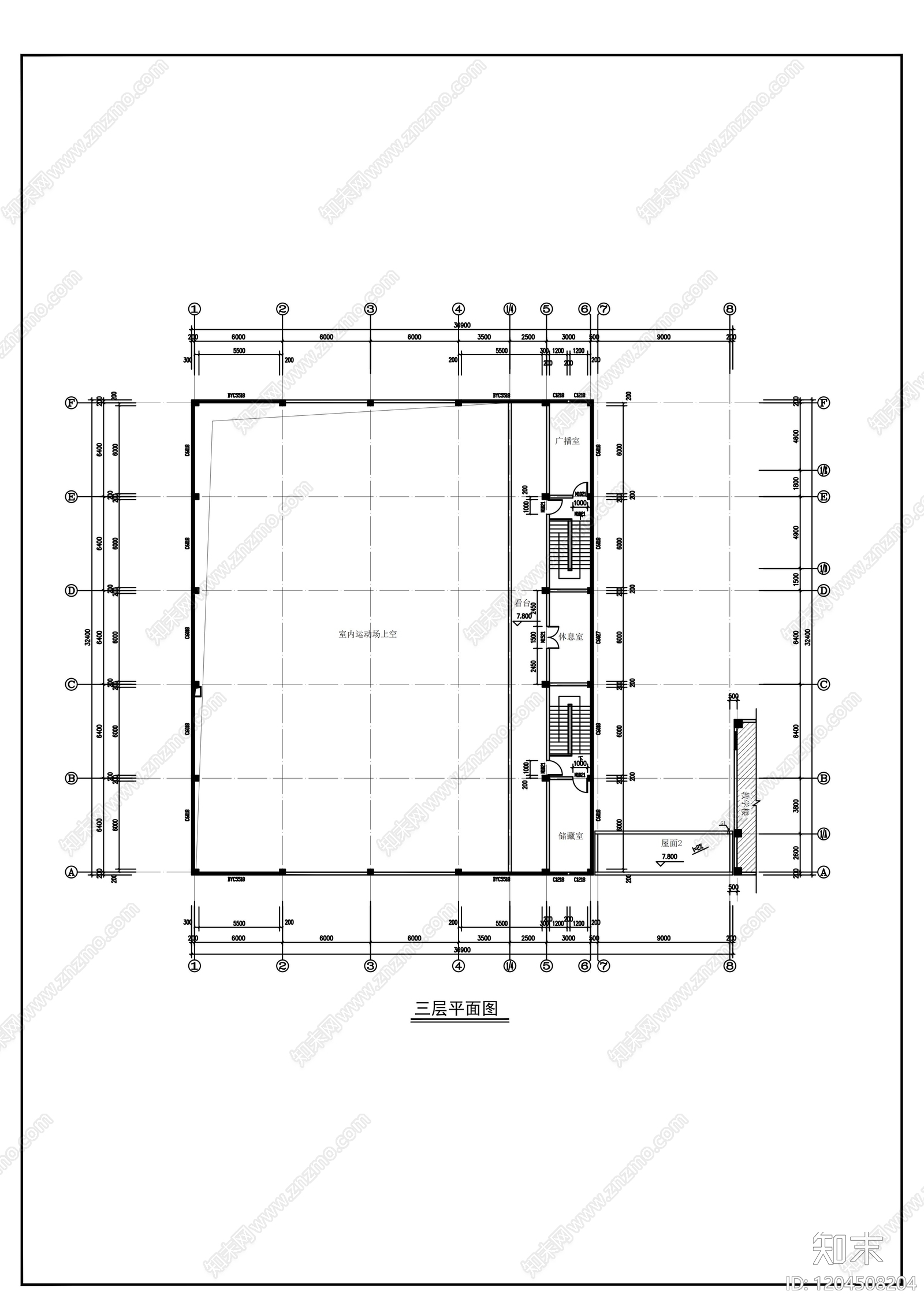 现代学校建筑cad施工图下载【ID:1204508204】