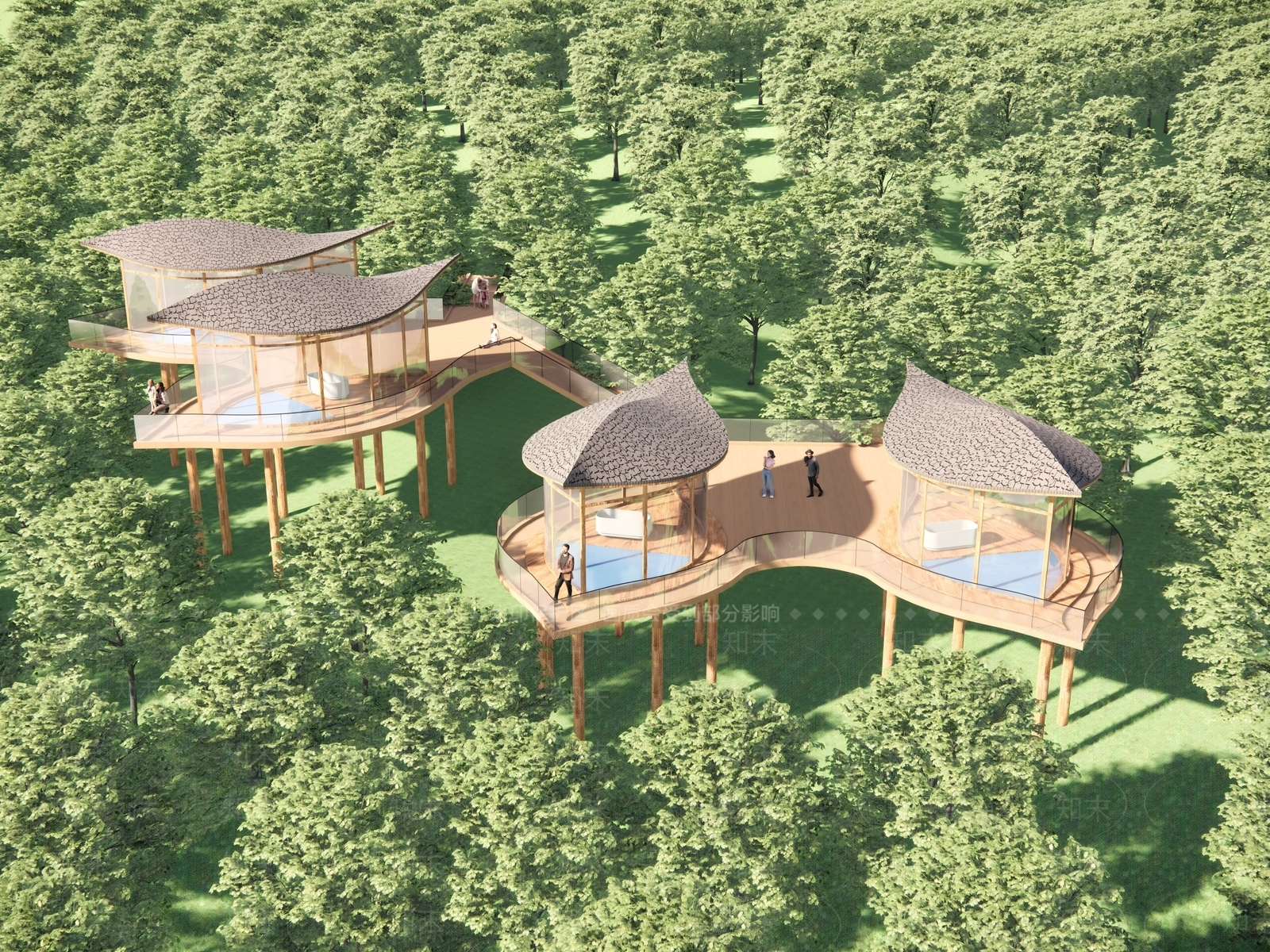 现代风格建筑SU模型下载【ID:1204508534】