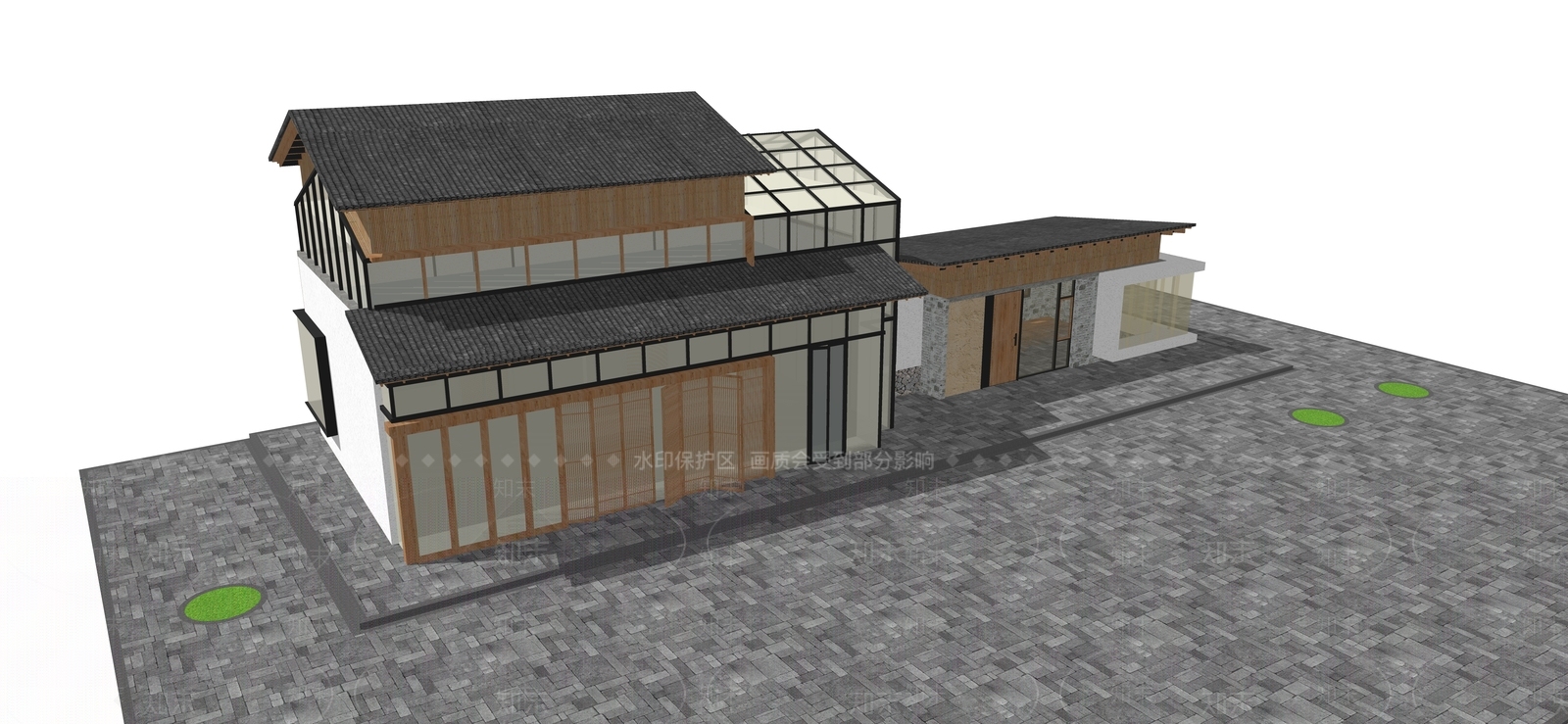 现代小公建SU模型下载【ID:1204508778】